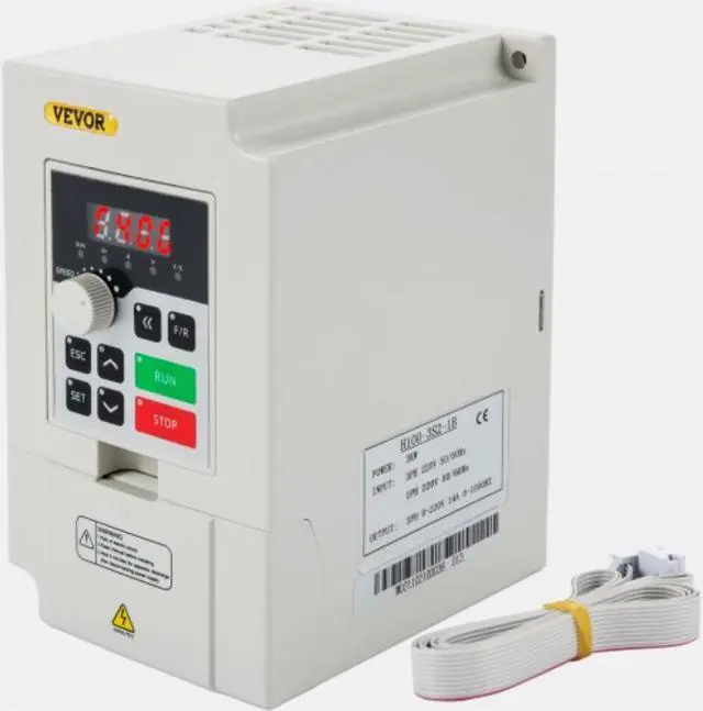 Main image of VEVOR Variable Frequency Drive, AC 220V Input 3KW Variable Frequency CNC Drive Inverter Converter, VFD 4HP 1 or 3 Phase Input, 3 Phase Output, CNC Motor Inverter Converter for Motor Speed Control