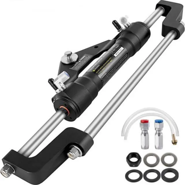 Main image of VEVOR Hydraulic Steering Cylinder 300HP, Hydraulic Steering, Front Mount, Hydraulic Outboard Steering Cylinder for Marine Boat Steering System
