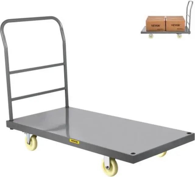 Main image of VEVOR Platform Truck 2000 lbs Capacity 47" x 24" x 32" Flatbed Cart Hand Truck