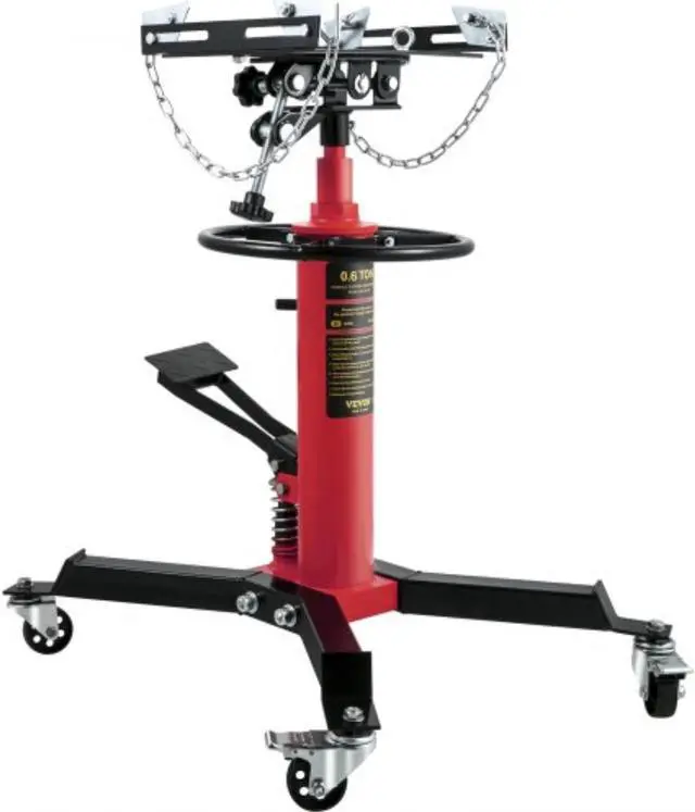 Main image of VEVOR Transmission Jack,3/5 Ton/1322 lbs Capacity Hydraulic Telescopic Transmission Jack, 2-Stage Floor Jack Stand with Foot Pedal, 360 Swivel Wheel, Garage/Shop Lift Hoist, Red