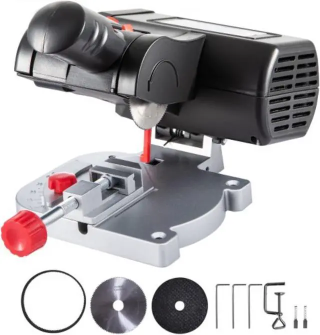 Main image of VEVOR Mini Miter Cut-off Chop Saw, Two 2-5/16" Blade of Steel and Resin with 1/2" Cutting Depth, 0~45 Benchtop Miter Saw for Copper, Aluminum, Wood, Zinc in Hobby Craft