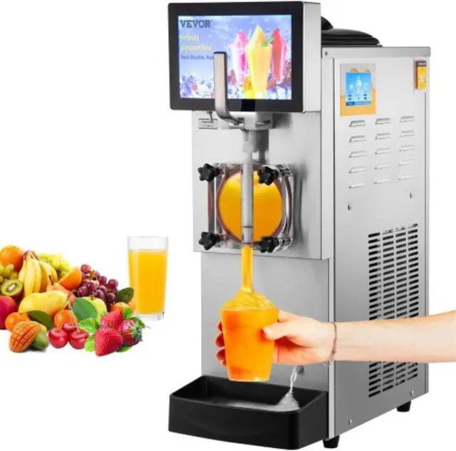 Main image of VEVOR Commercial Slushy Machine, 8L / 2.1 Gal Single Bowl, Cool and Freeze Modes, 1050W Stainless Steel Margarita Smoothie Frozen Drink Maker, Slushie Machine for Party Cafes Restaurants Bars Home