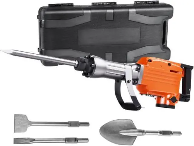 Main image of VEVOR Demolition Jack Hammer Concrete Breaker 2200W Electric Hammer 4 Chisel Bits