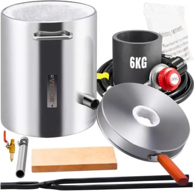 Main image of VEVOR 6KG Propane Smelting Furnace Kit Melting Furnace Stainless Steel 2700
