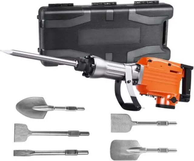 Main image of VEVOR Demolition Jack Hammer Concrete Breaker 2200W Electric Hammer 6 Chisel Bits