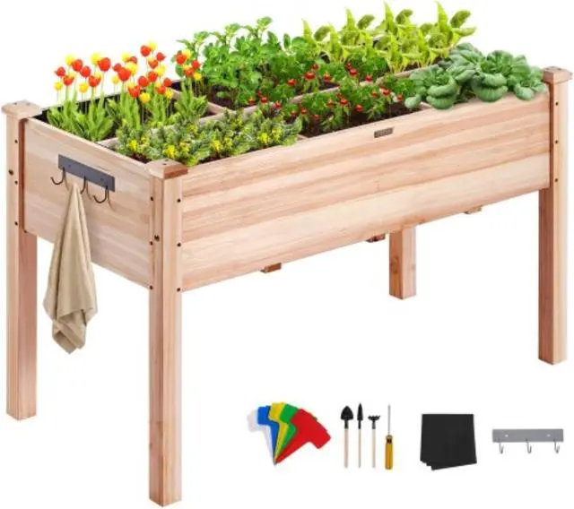 Main image of VEVOR Wooden Raised Garden Bed Planter Box 47.2x22.8x30" Flower Vegetable Herb