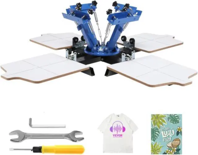 Main image of VEVOR 4 Color 4 Station Silk Screening Screenprint Press Screen Printing Machine