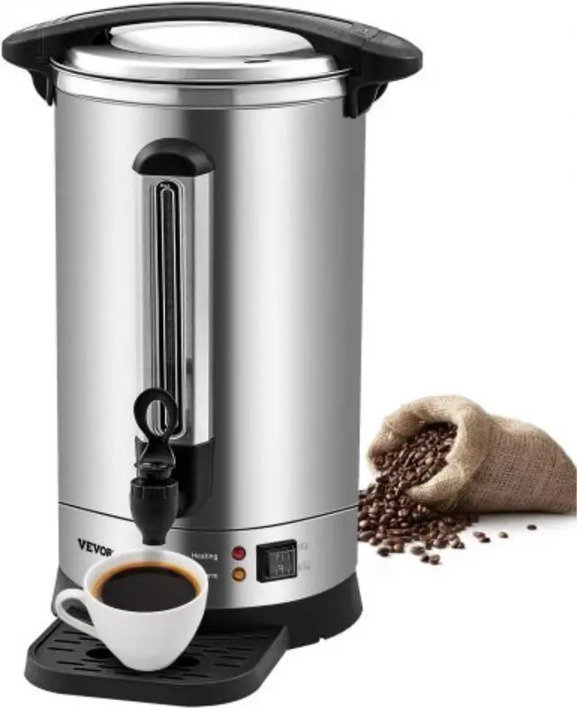 Main image of VEVOR Commercial Coffee Urn 65 Cup Stainless Steel Coffee Dispenser Fast Brew