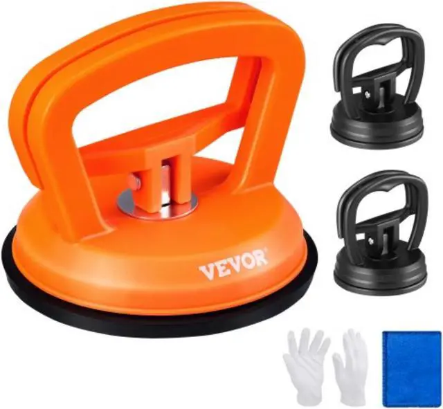 Main image of VEVOR Dent Removal Kit, 3 Packs Suction Cups, Dent Puller Handle Lifter with Gloves and Cloth, Paintless Car Dent Puller Remover for Car Dent Repair, Glass, Tiles, Mirror Lifting and Moving