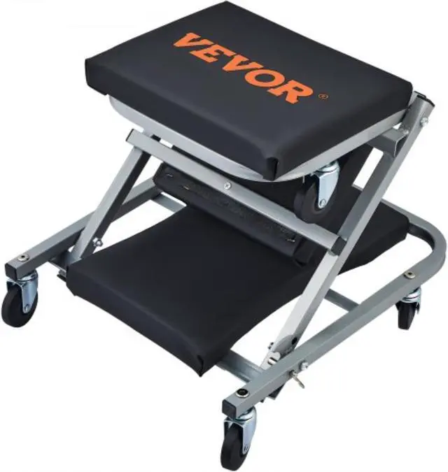 Main image of VEVOR 2 in 1 Z Creeper Seat Rolling Chair Auto Mechanics Shop Garage Work Stool