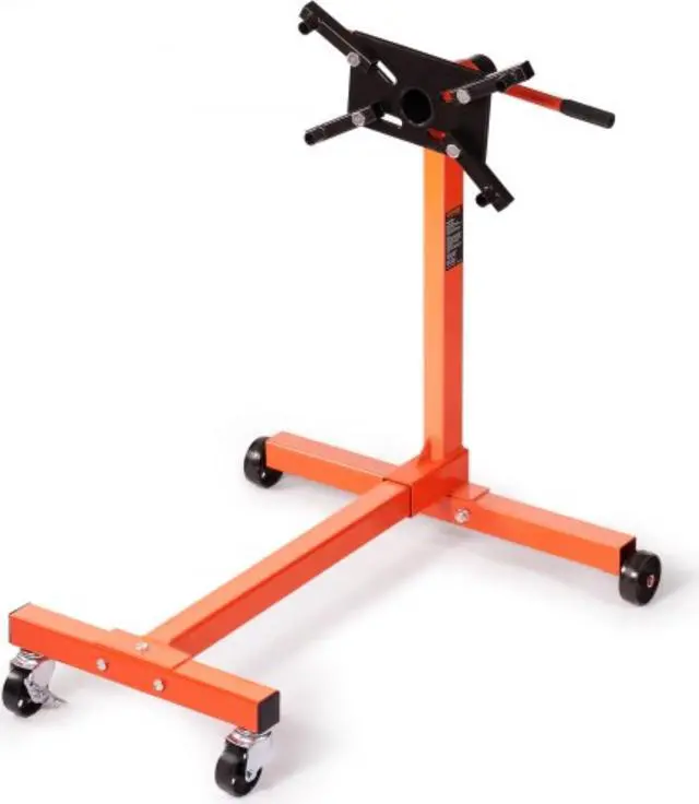 Main image of VEVOR Engine Stand, 750 lbs (3/8 Ton) Rotating Engine Motor Stand with 360 Degree Adjustable Head, Cast Iron Motor Hoist Dolly, 4-Caster, 4 Adjustable Arms, for Vehicle Maintenance, Auto Repair