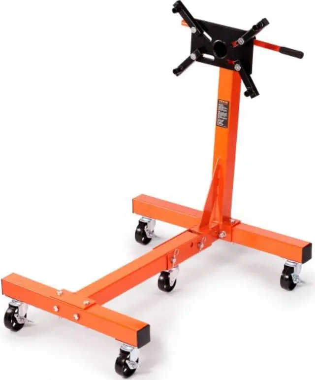 Main image of VEVOR Engine Stand, 1500 lbs (3/4 Ton) Rotating Engine Motor Stand with 360 Degree Adjustable Head, Cast Iron Folding Motor Hoist Dolly, 5-Caster, 4 Adjustable Arms, for Vehicle Maintenance