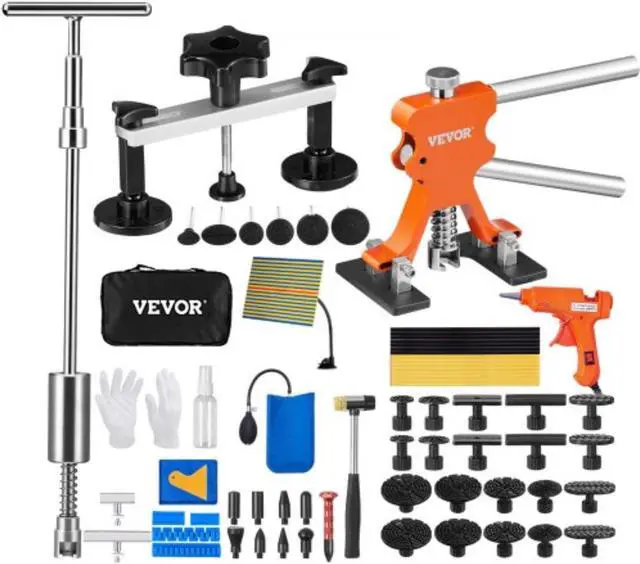 Main image of VEVOR 69 PCS Dent Repair Kit, Auto Car Body Paintless Dent Removal Tool Kit, Golden Lifter, Bridge Puller, Slide Hammer Tool Kit for Automobile Body, Washing Machine, Refrigerator