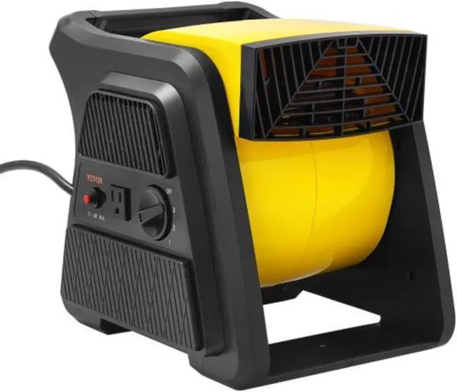 Main image of VEVOR Pivoting Utility Fan, 600 CFM High Velocity Floor Blower for Drying, Cooling, Ventilating, Exhausting, 300 Blowing Angle Air Mover, Portable Carpet Dryer Fan for Home, Work Shop