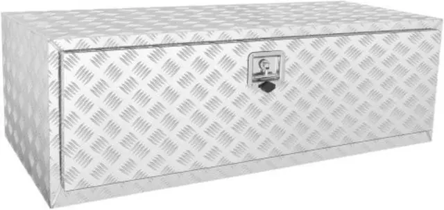 Main image of VEVOR Underbody Truck Box, 48"24"24" Pickup Storage Box, Heavy Duty Aluminum Diamond Plate Tool Box with Lock and Keys, Waterproof Trailer Storage Box with T-Handle Latch for Truck, Van, Trailer