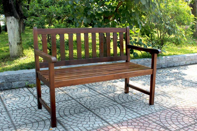 Alt view image 4 of 4 - International Caravan Acacia Wood 49-inch Bench