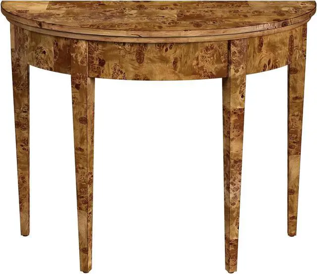 Main image of Butler Specialty Company Hampton Demilune Traditional Burl 36" Console Table, Light Brown