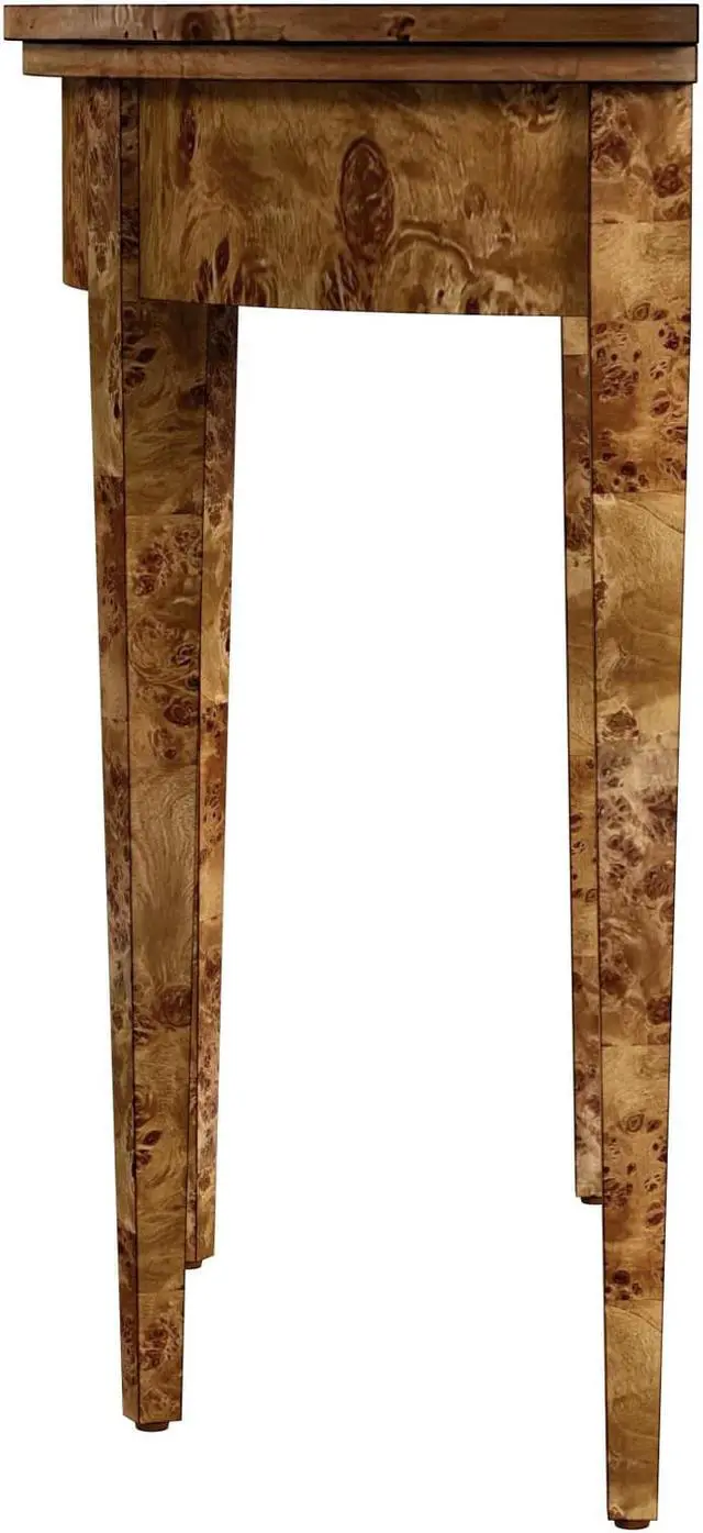 Alt view image 3 of 11 - Butler Specialty Company Hampton Demilune Traditional Burl 36" Console Table, Light Brown