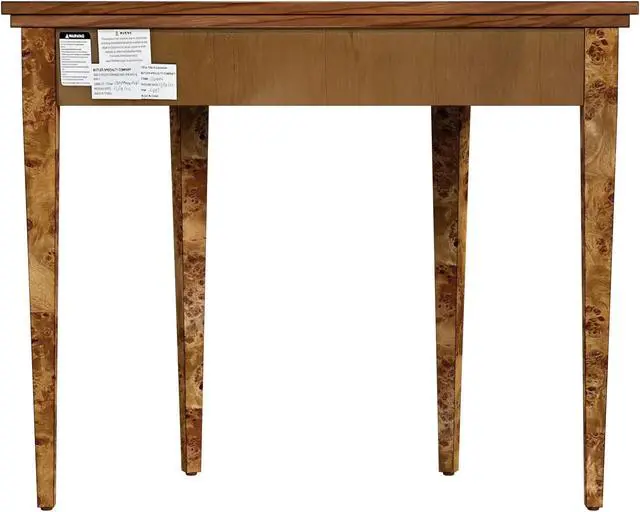 Alt view image 4 of 11 - Butler Specialty Company Hampton Demilune Traditional Burl 36" Console Table, Light Brown