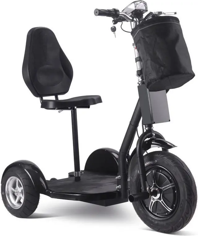 Alt view image 3 of 13 - MotoTec Electric Trike 48v 1000w Lithium Black