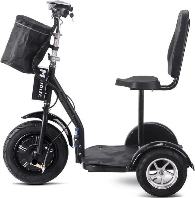 Alt view image 6 of 13 - MotoTec Electric Trike 48v 1000w Lithium Black