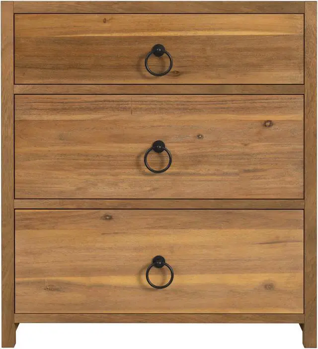 Alt view image 2 of 5 - Butler Specialty Company Lark Natural 3 Drawer Nightstand, Light Brown