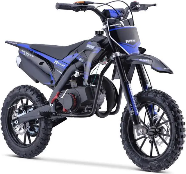 Main image of MotoTec Thunder 50cc 2-Stroke Kids Gas Dirt Bike Blue