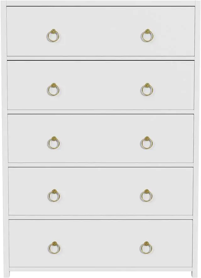 Alt view image 2 of 12 - Butler Specialty Company Lark 5 Drawer Dresser, White