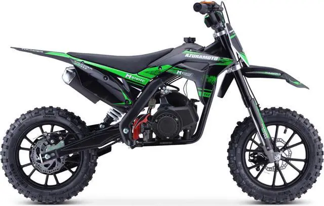 Alt view image 2 of 12 - MotoTec Thunder 50cc 2-Stroke Kids Gas Dirt Bike Green