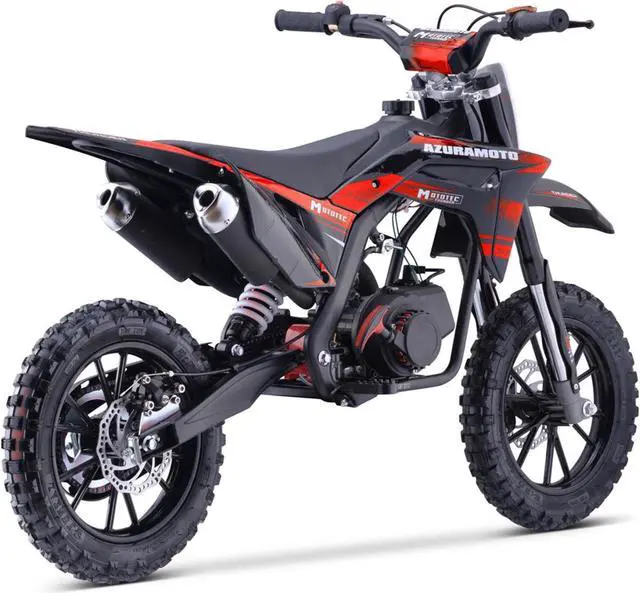 Alt view image 4 of 12 - MotoTec Thunder 50cc 2-Stroke Kids Gas Dirt Bike Red