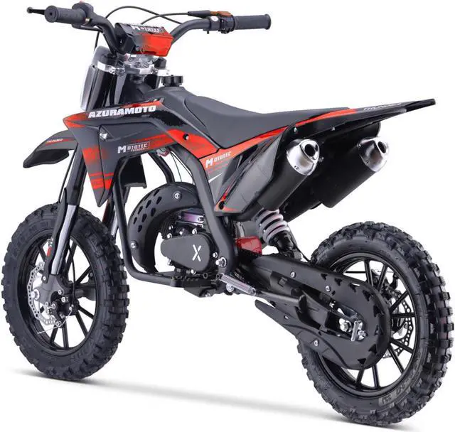 Alt view image 5 of 12 - MotoTec Thunder 50cc 2-Stroke Kids Gas Dirt Bike Red