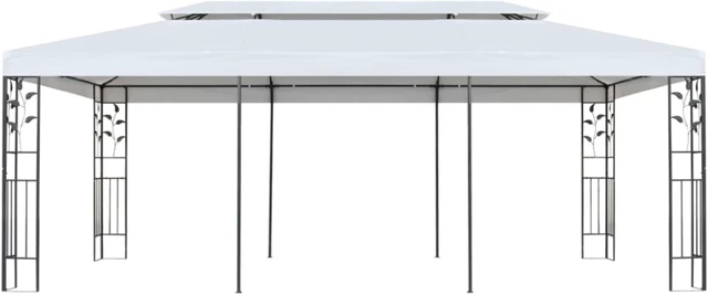 Alt view image 2 of 10 - vidaXL Gazebo 9.8'x19.7' White