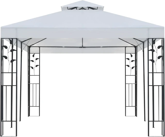 Alt view image 3 of 10 - vidaXL Gazebo 9.8'x19.7' White