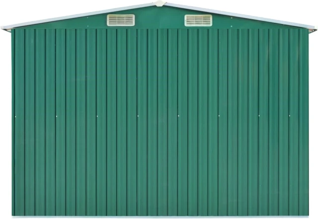 Alt view image 3 of 4 - vidaXL Garden Shed 101.2" x 192.5" x 71.3" Metal Green