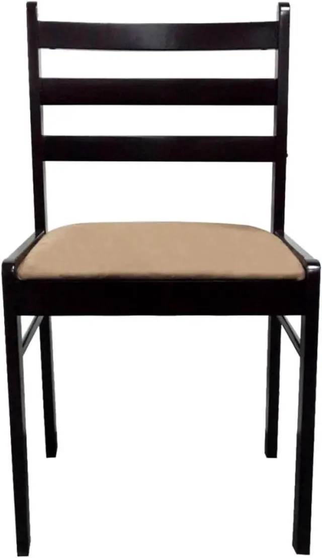 Alt view image 3 of 8 - vidaXL Dining Chairs 2 pcs Brown Solid Rubber Wood and Velvet