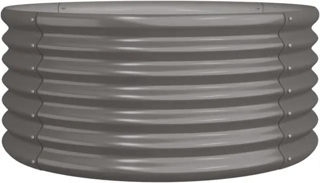 Alt view image 2 of 6 - vidaXL Garden Planter Anthracite Galvanized Steel Large Garden Planter