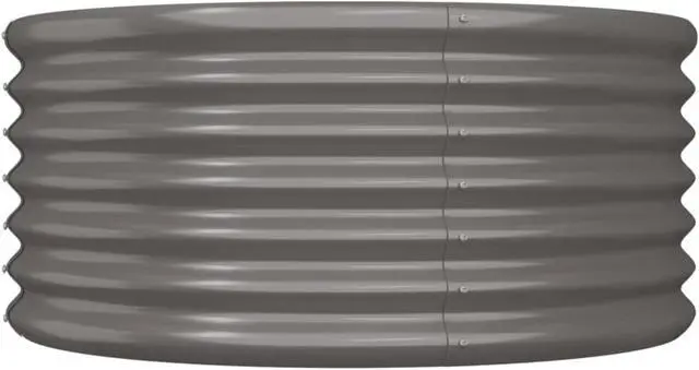 Alt view image 4 of 6 - vidaXL Garden Planter Anthracite Galvanized Steel Large Garden Planter