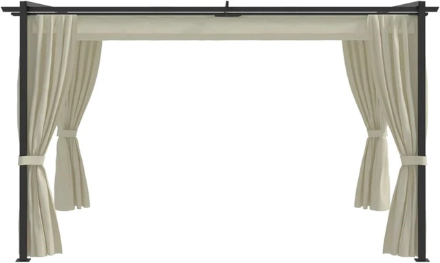 Alt view image 2 of 4 - vidaXL Gazebo 13.1'x9.8' Cream