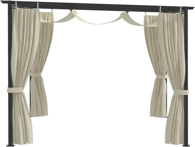 Alt view image 4 of 4 - vidaXL Gazebo 13.1'x9.8' Cream