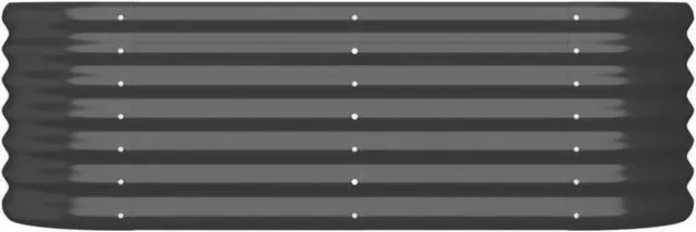 Alt view image 3 of 10 - vidaXL Garden Raised Bed Powder-coated Steel 44.9"x15.7"x14.2" Anthracite