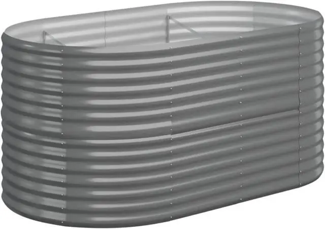 Alt view image 2 of 6 - vidaXL Garden Raised Bed Anthracite Galvanized Steel Large Durable
