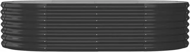 Alt view image 3 of 10 - vidaXL Garden Raised Bed Powder-coated Steel 59.8"x31.5"x14.2" Anthracite