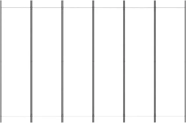 Alt view image 3 of 10 - vidaXL 6 Panel Room Divider Privacy Screen for Room Separation White Fabric
