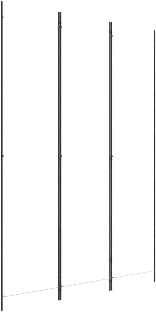 Alt view image 2 of 10 - vidaXL 3-Panel Room Divider White 59.1"x86.6" Fabric