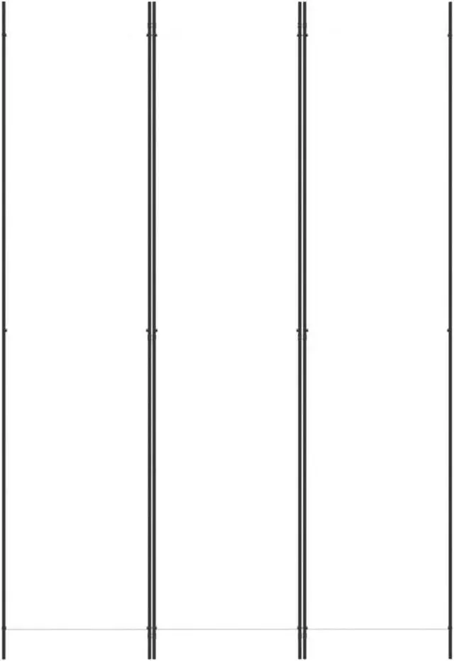 Alt view image 3 of 10 - vidaXL 3-Panel Room Divider White 59.1"x86.6" Fabric