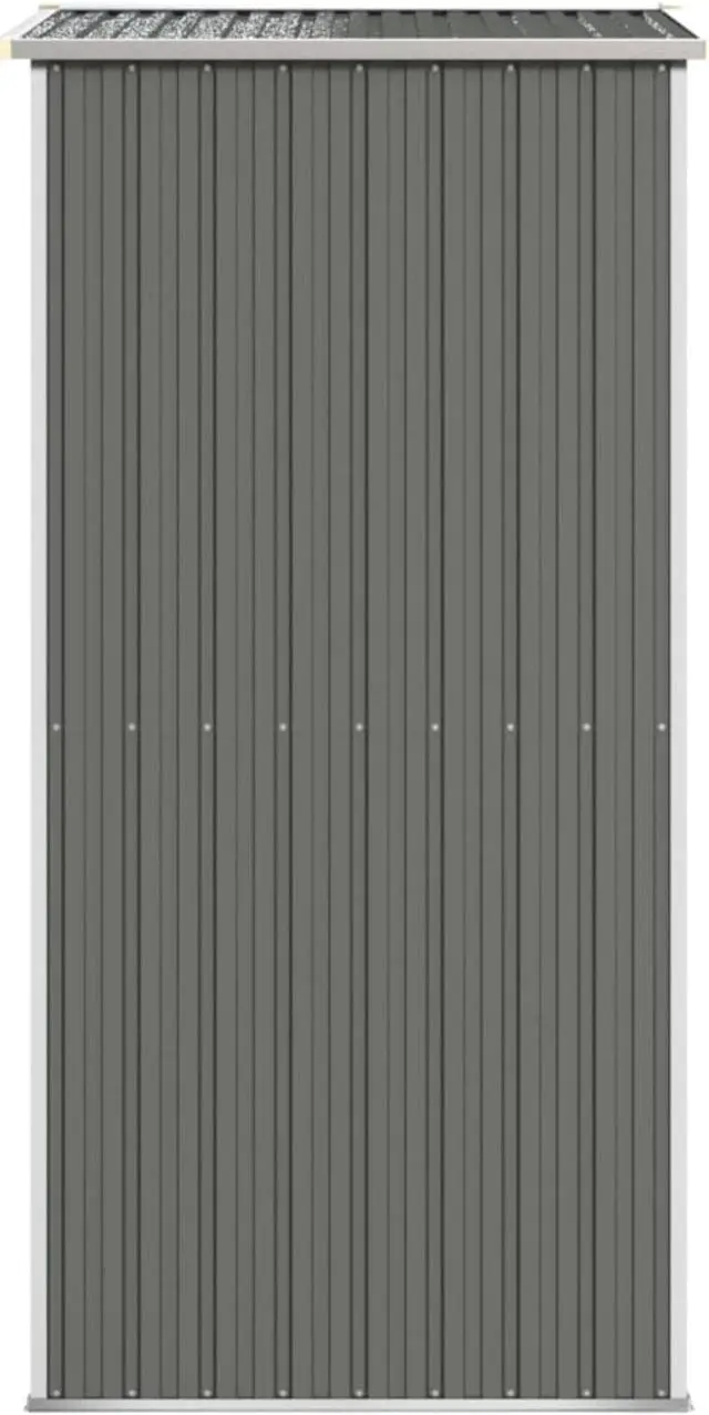 Alt view image 4 of 10 - vidaXL Garden Shed Light Gray 75.6"x42.5"x87.8" Galvanized Steel