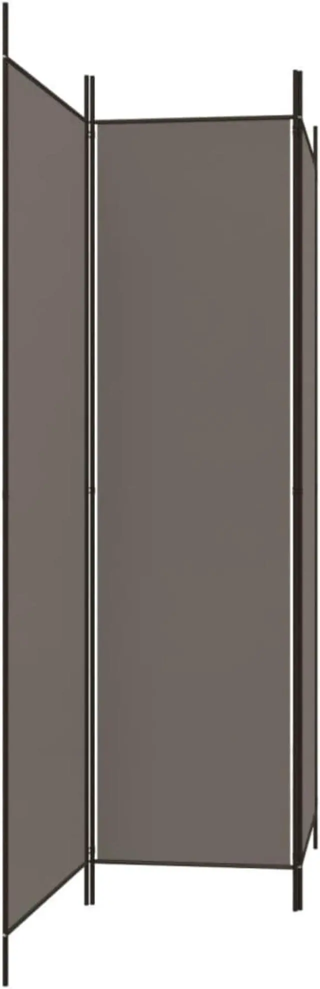 Alt view image 4 of 10 - vidaXL 3-Panel Room Divider Anthracite 59.1"x86.6" Fabric
