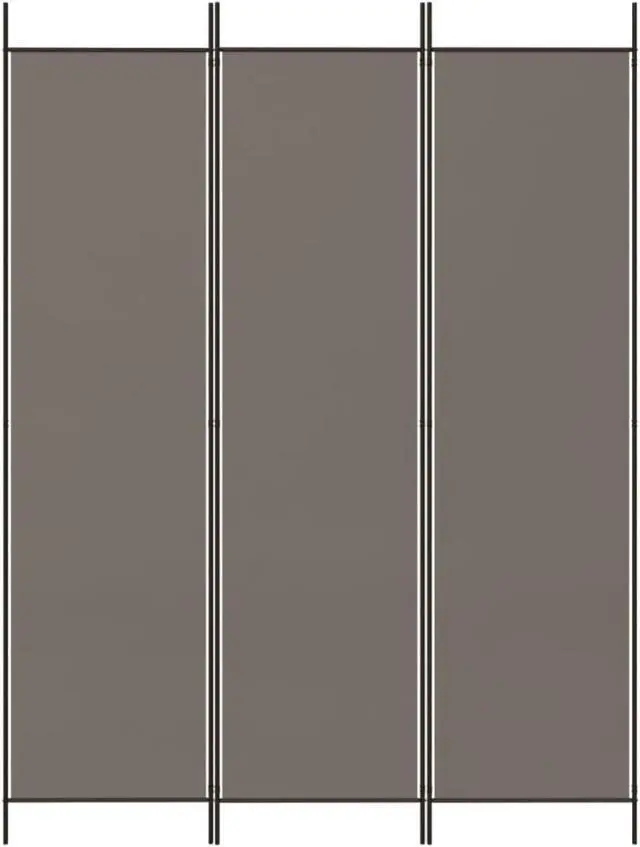 Alt view image 3 of 10 - vidaXL 3-Panel Room Divider Anthracite 59.1"x86.6" Fabric
