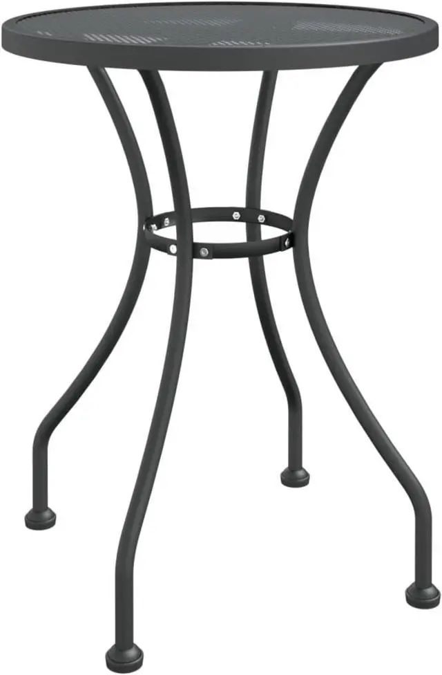 Alt view image 4 of 10 - vidaXL 5 Piece Patio Dining Set Expanded Metal Mesh Anthracite