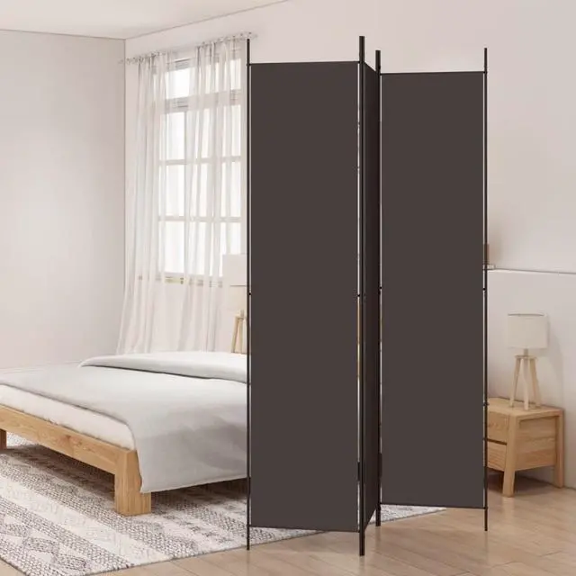 Main image of vidaXL 3-Panel Room Divider Brown 59.1"x86.6" Fabric